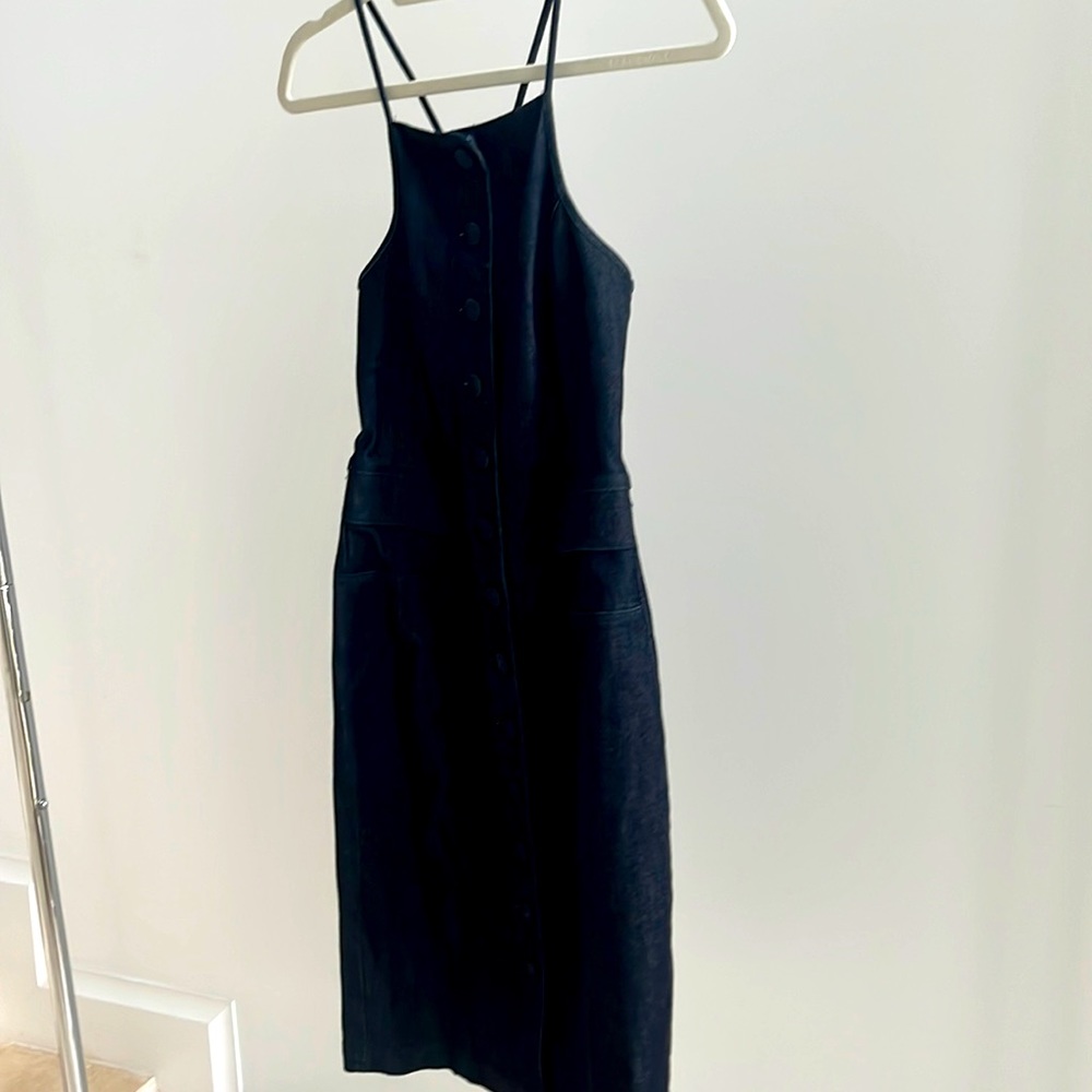 WHBM stretch denim midi dress